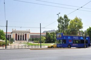 Athens, Piraeus, and Coastline: Blue Hop-On Hop-Off Bus - Getting on in Piraeus: cruise terminals to the Acropolis stop