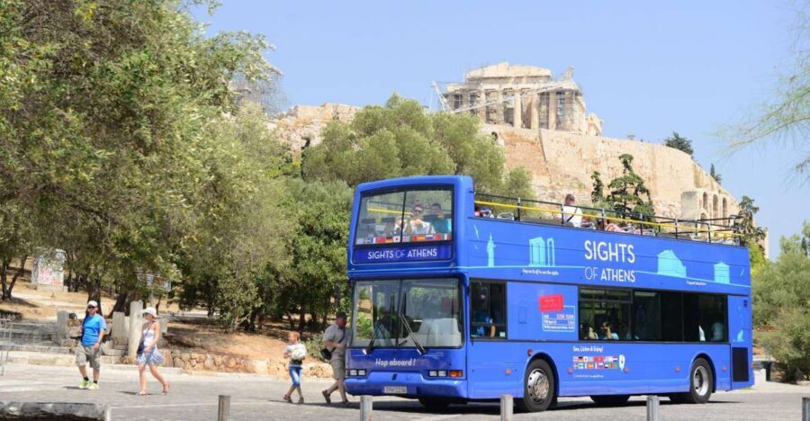 Athens, Piraeus, and Coastline: Blue Hop-On Hop-Off Bus - Orange Line (Athens) for Plaka, Parliament, and Olympic history