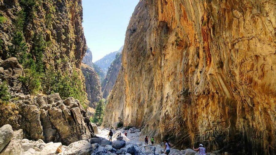 From Chania/Rethymno: Samariá Gorge Guided Hike with Pickup - Omalos and the entrance: wooden stairs, optional breakfast, then the drop