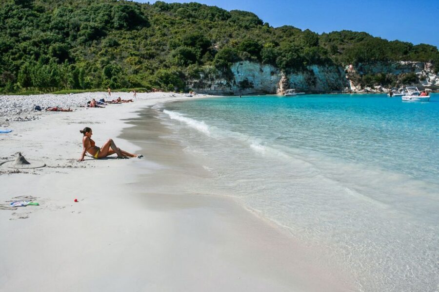 From Corfu: Day Cruise to Paxos, Antipaxos, and Blue Caves - Antipaxos swimming: Mesovrika vs Voutoumi and how to plan your water time