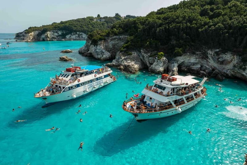 From Corfu: Day Cruise to Paxos, Antipaxos, & the Blue Caves - Gaios on Paxos: 2 hours to walk, eat, and cool off