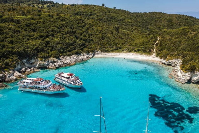 From Corfu: Day Cruise to Paxos, Antipaxos, & the Blue Caves - Blue Caves: quick photo stop, then two cave visits