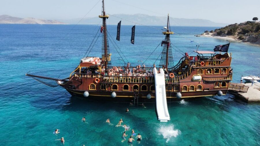 From Kos: 3-Island Pirate Cruise with Lunch and Waterslide - Plati Island: Where the Waterslide and Snorkeling Take Over