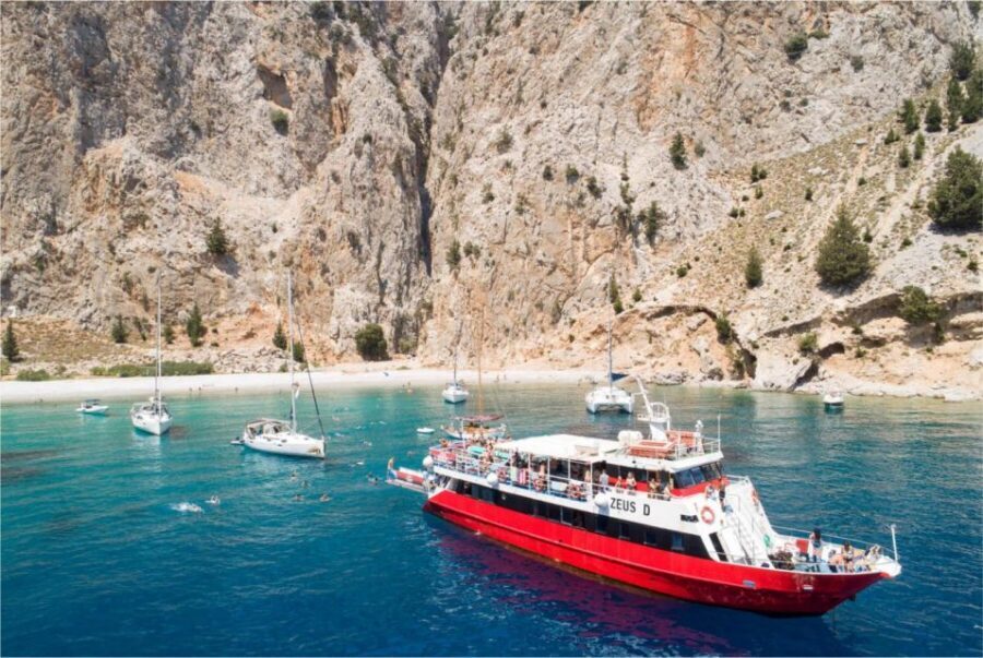 From Rhodes: Cruise to Symi Island and Saint George's Bay - The ride toward St George Bay: sailing, sea conditions, and timing