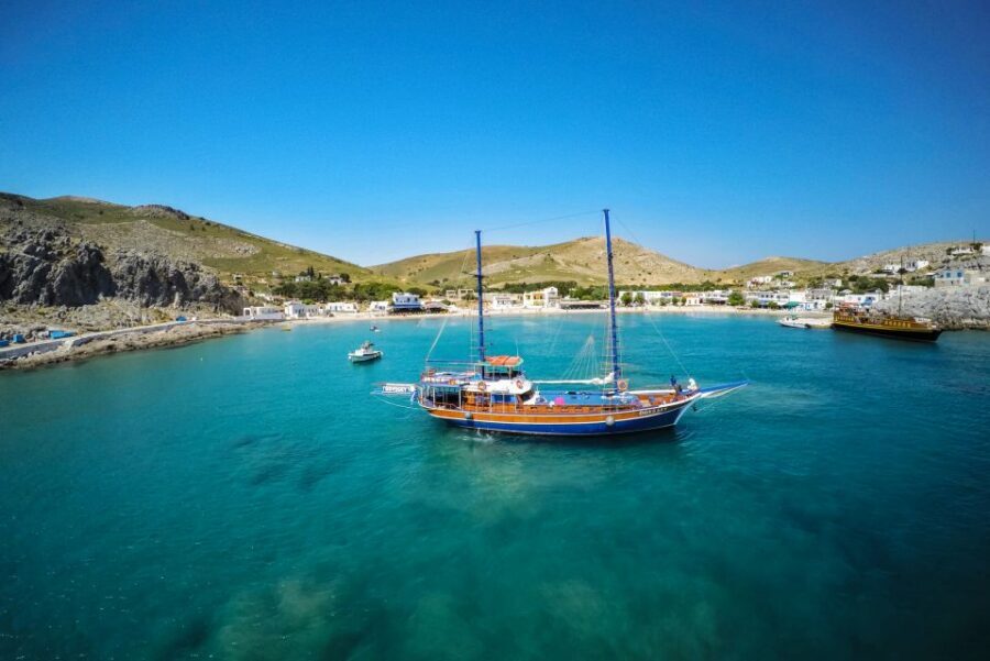 From the Port of Kos: Full Day Boat Cruise to 3 Islands - Pserimos island hour: explore on your own, then sail back to Kos