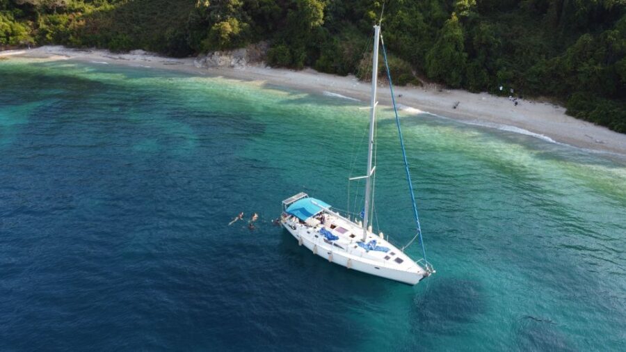 Gouvia: Corfu Island Sailing Trip with Snack and Soft Drinks - Blue Cave: scenic return stop with another swim option