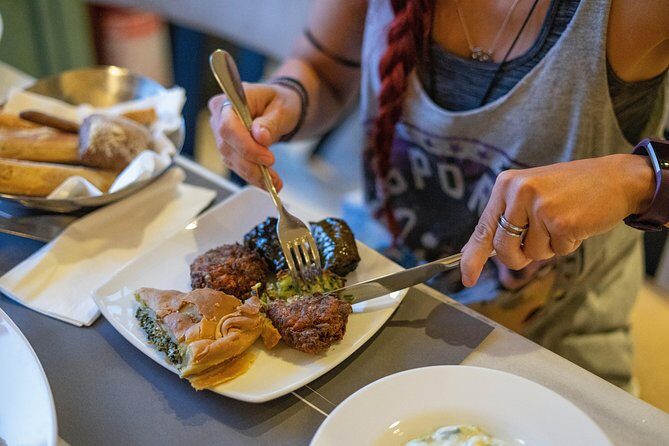 Greek Small-Group Athens Cooking Class & Dinner - Dinner Time at the Taverna: Acropolis Views and How the Meal Works