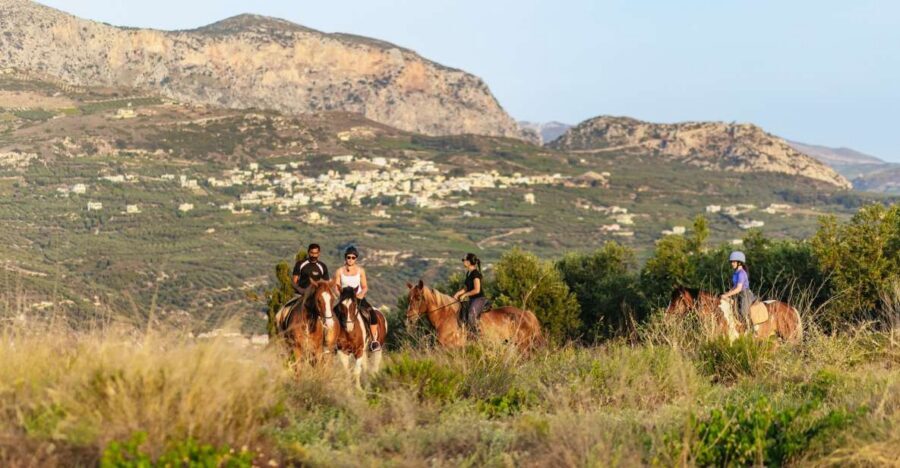 Heraklion: Finikia Horse Riding Tour with Lunch or Dinner - Enter Finikia: coffee, safety checks, and first instructions