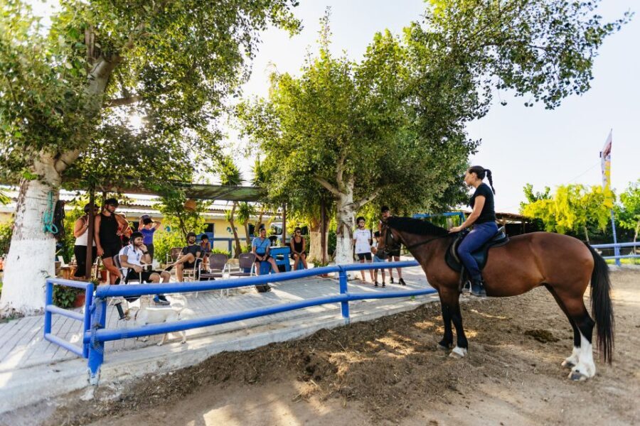 Heraklion: Finikia Horse Riding Tour with Lunch or Dinner - The break at the top: views, soft drinks, and a chance to breathe