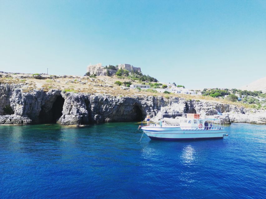 Lindos,Pefkos: All inclusive Swim & Snorkel Boat Cruise - Stop 1: Hidden caves around Lindos and your first 30 minutes in crystal water