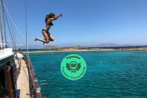 Mykonos Sail Cruise to Rhenia, Guided Tour of Delos, Lunch&Drinks - Rhenia Island Swim: Clear Water, Real Snorkel Time, No Shore Hassles