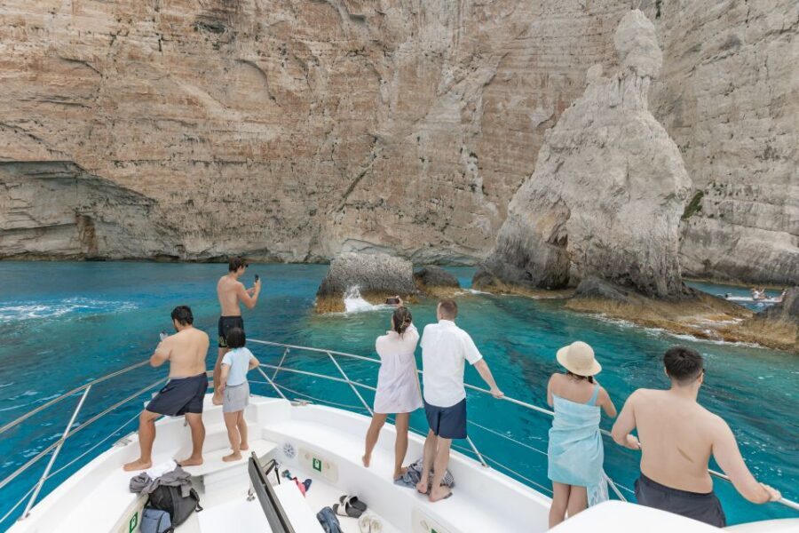 Porto Vromi: Shipwreck, Caves, & White Beach Swimming Cruise - Porto Steniti + Poseidon’s profile: rock formations that feel like characters