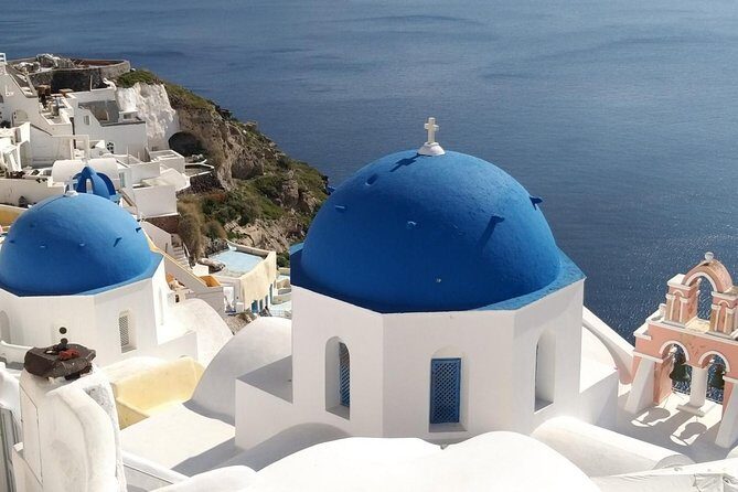 Private Classic Santorini Panorama: Visit the most popular destinations! - Profitis Ilias monastery: the highest point view payoff