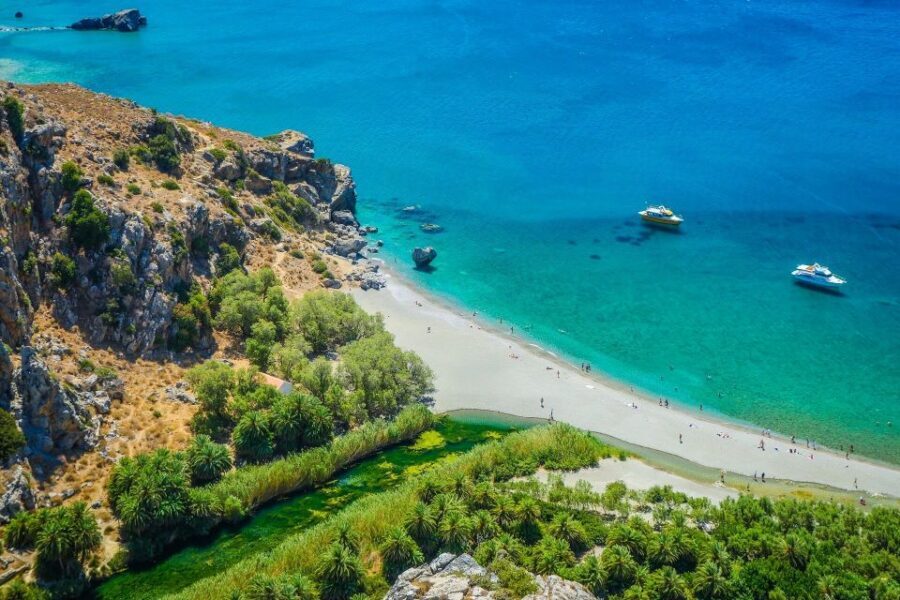 Rethymno: Preveli Beach Damnoni Beach Kourtaliotiko Day Trip - Preveli Beach and the Palm Forest River Mouth