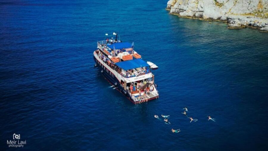 Rhodes: Lindos Cruise with 2 Swim Stops - Onboard Comfort That Actually Helps: Sunbeds, Air-Con, Toilets, and WiFi