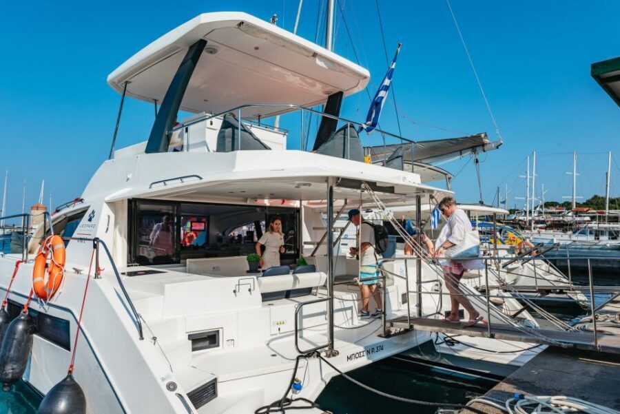 Rhodes: Sunset Catamaran Cruise with Dinner Buffet & Drinks - The Outbound Cruise: Coast Views and a Built-In Relaxing Pace