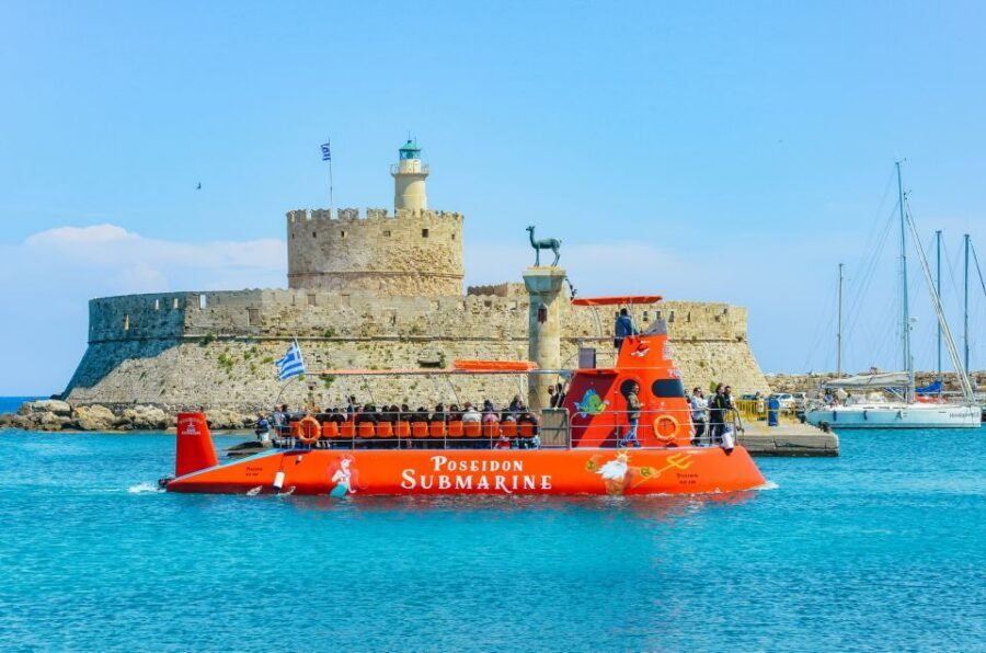 Rhodes Town: Submarine Cruise with Underwater Views - Riding Inside the Cabin: Air-Conditioned Comfort and 360° Windows