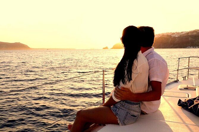 Santorini Catamaran Cruise with Greek Meal, Open-Bar and Sunset - Santorini by catamaran: why the caldera looks different from deck