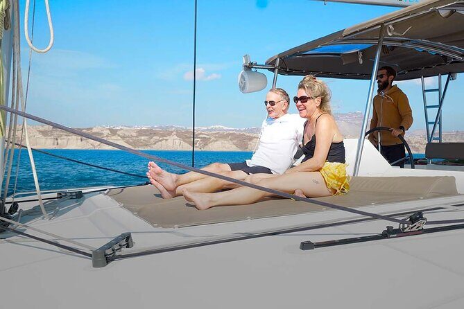 Santorini Catamaran Cruise with Greek Meal, Open-Bar and Sunset - The onboard Greek meal and open-bar: what’s included (and what to expect)