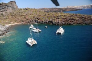 Santorini Classic Catamaran Cruise with BBQ, Drinks and Transfers - Red Beach and White Beach: stunning, but plan for boat-only viewing