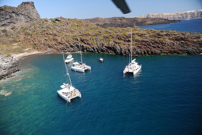 Santorini Classic Catamaran Cruise with BBQ, Drinks and Transfers - Red Beach and White Beach: stunning, but plan for boat-only viewing