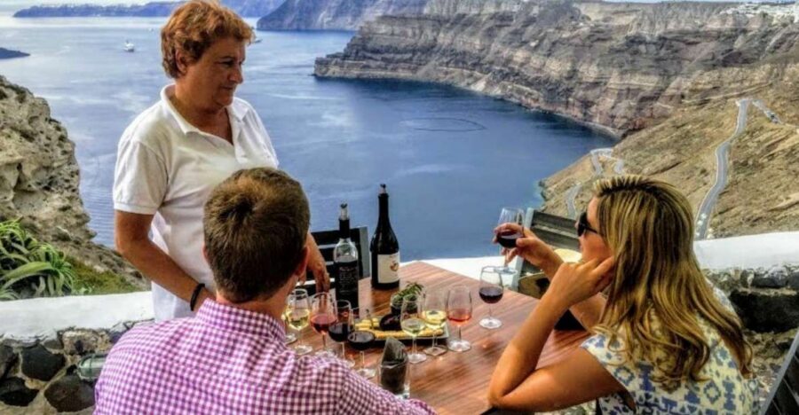 Santorini: Guided Tour to 3 Wineries with Wine Tastings - Art Space Winery: where the wine tour turns into an art story