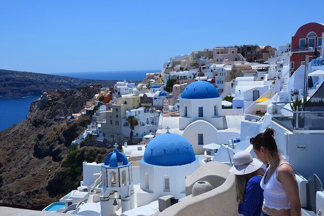 Santorini Highlights Small-Group Tour with Wine Tasting option - Profitis Ilias Monastery: Highest-Point Views Plus Wind Reality