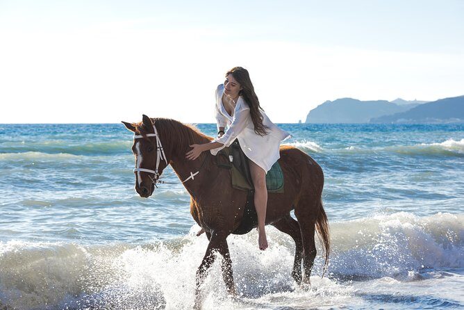 Santorini Horse Riding to Black Sandy Beach - How the staff prep you: basic riding education first