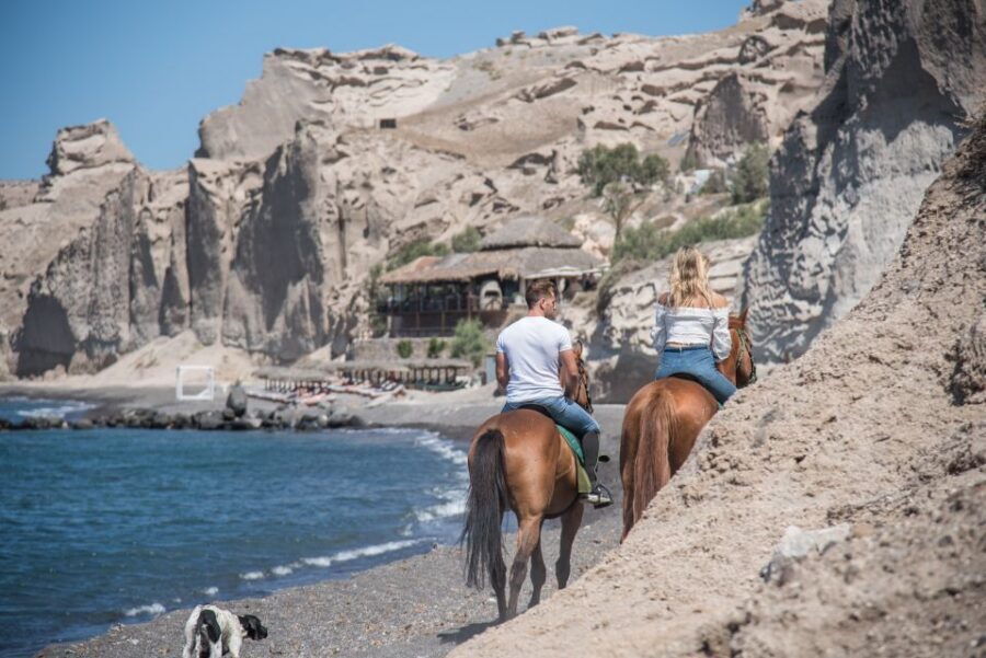 Santorini: Horse Riding Trip to Black Sandy Beach - Photos, Water, and Those Small Details That Matter