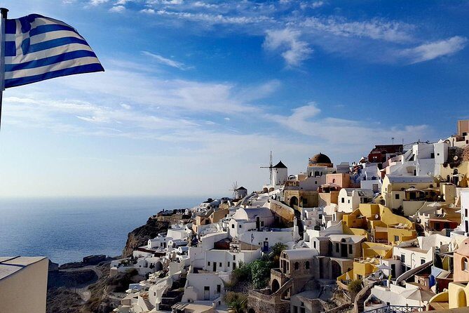 Santorini Private Instagram Tour - Stop 5: Pyrgos and the Prophet Elias Monastery Summit (20 Minutes)
