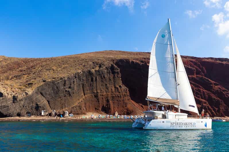 Santorini: Sailing Catamaran Cruise with BBQ and Drinks - The morning vs sunset cruise: what changes and why you should care