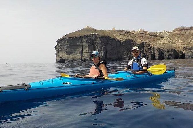 Santorini Sea Kayak - South Discovery, Small Group incl. Sea Caves and picnic - Akrotiri stop: the land moment after the water