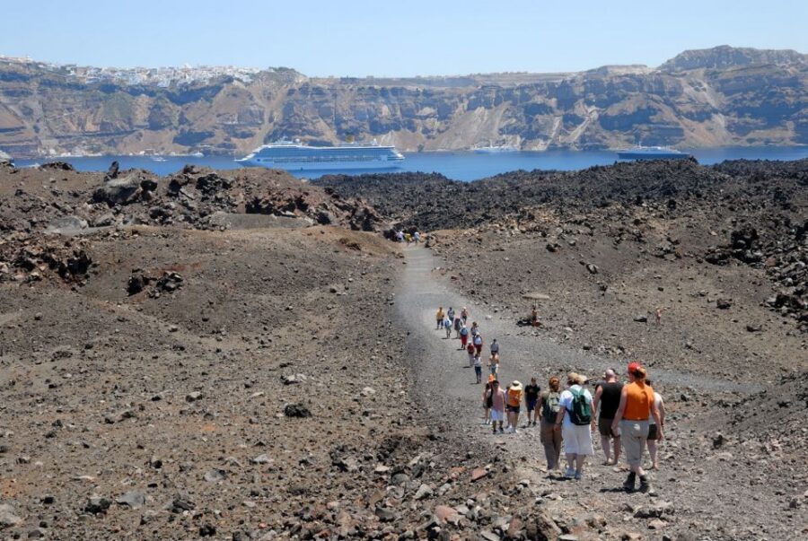 Santorini: Thirassia Islands and Volcano Guided Cruise - Boat comfort, crowds, and seasickness: the stuff that affects your day