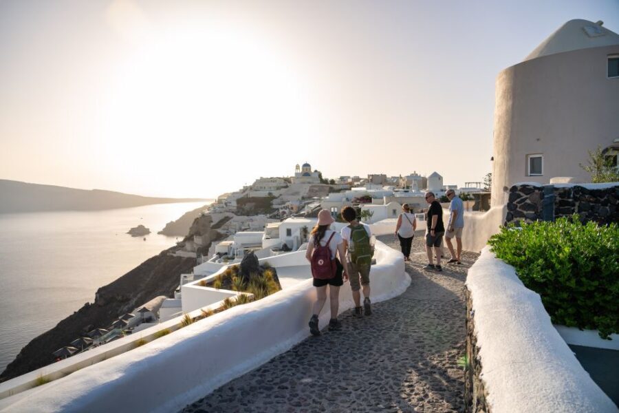 Santorini: Volcanic Islands Cruise with Hot Springs Visit - Thirassia Bay: second swim, quieter atmosphere, and optional walking