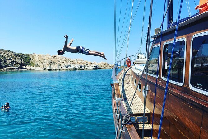 Shared Mykonos Sail Cruise to Delos and Rhenia Islands - Rhenia Island: Snorkeling Gear, Noodles for Non-Swimmers, and BBQ Lunch