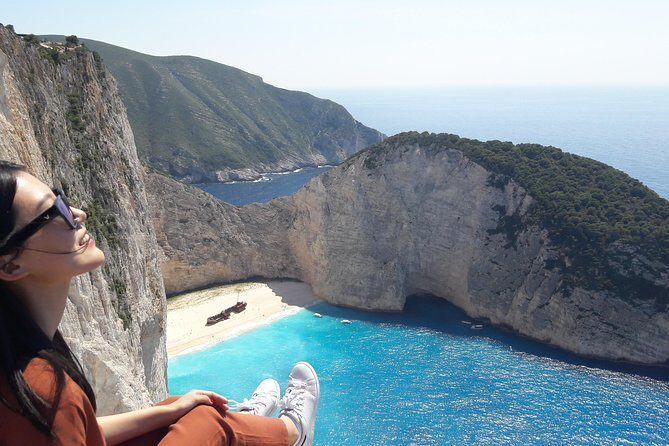 Zakynthos : One day small group tour to Navagio beach Blue Caves & top view - Navagio (Shipwreck Beach): the iconic photo, plus the reality of access limits